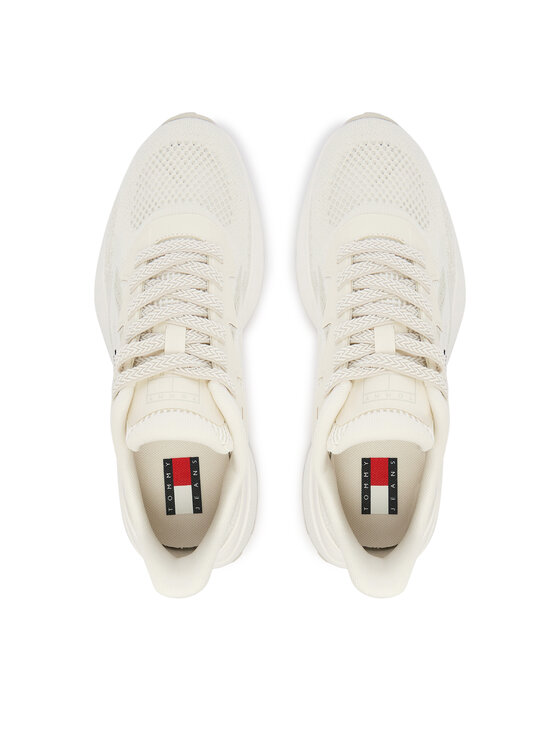 Tommy Jeans Сникърси Tommy Jeans Tjw Sporty Knit Runner EN0EN02962 Бял