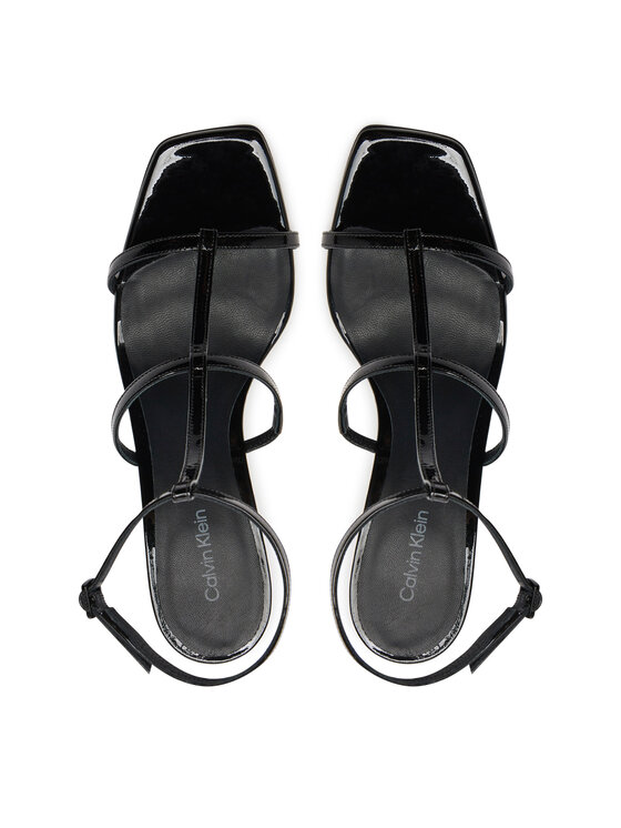 Calvin Klein Sandali Calvin Klein Heel Gladi Sandal 90 Pat HW0HW02312 Črna