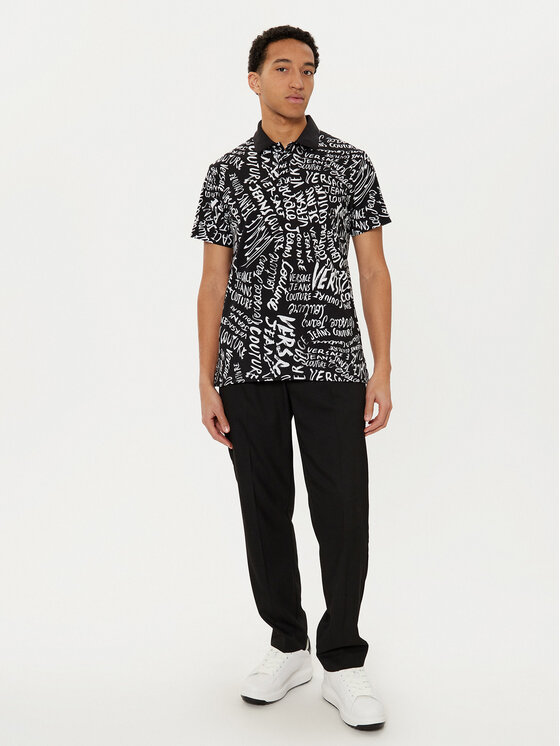 Versace Jeans Couture Versace Jeans Couture Polo marškinėliai 78GAG6R0 Juoda Regular Fit
