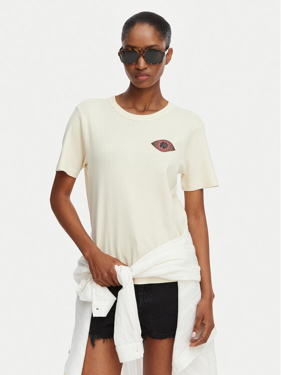RVCA RVCA Camiseta Daily 23B351502 Crema Regular Fit