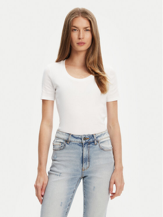 United Colors Of Benetton United Colors Of Benetton Póló 3GA2D1066 Fehér Slim Fit