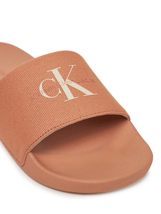 Calvin Klein Jeans Šľapky Calvin Klein Jeans Slide Monogram Wn YW0YW01835 Koralová