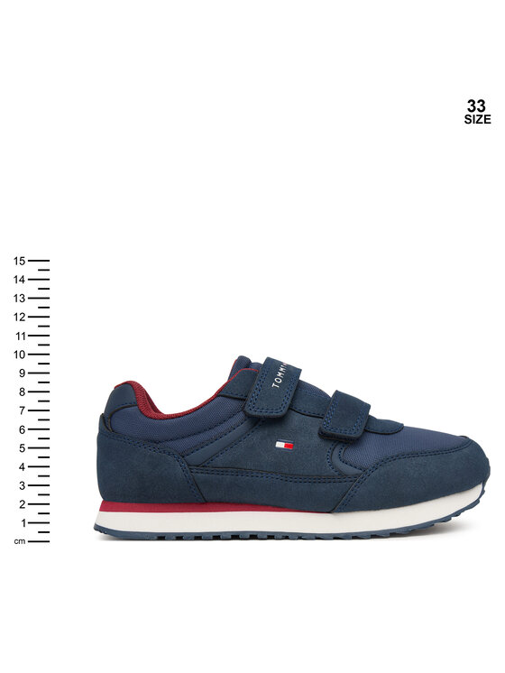 Tommy Hilfiger Sneakersy Tommy Hilfiger Low Cut Velcro Sneaker T1X9-35253-1960 S Granatowy