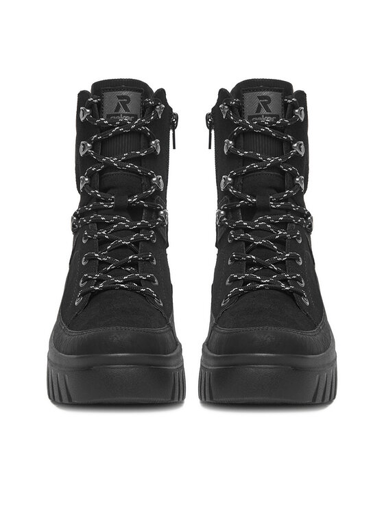 Rieker Šnurovacia obuv Rieker CEO-W1871-00 Čierna