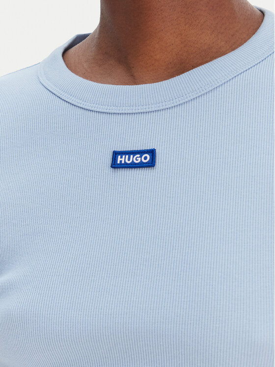 HUGO HUGO Camiseta Baby 50510749 Celeste Slim Fit