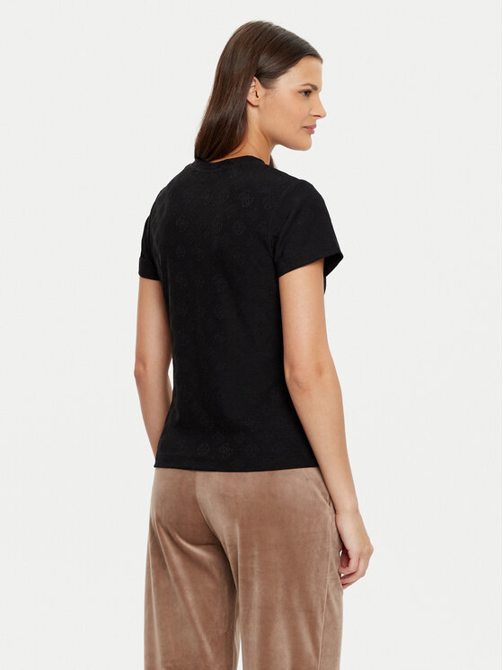 Guess Guess Футболка V5RI02 KCLG2 Чорний Regular Fit