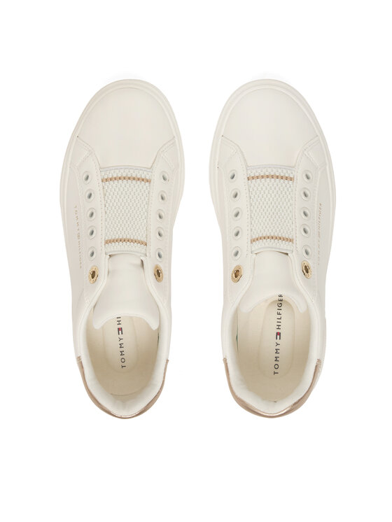 Tommy Hilfiger Sneakersy Tommy Hilfiger Low Cut Sneaker T3A9-33983-1355 D Biały