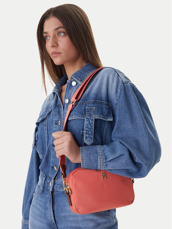 Tommy Hilfiger Torebka Tommy Hilfiger Popette Camera Bag AW0AW17704 Koralowy