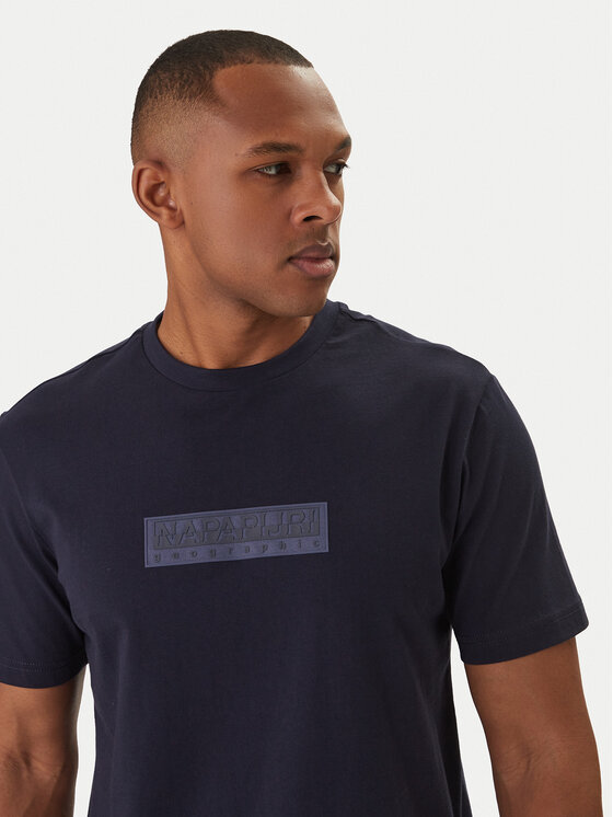 Napapijri Napapijri Camiseta S-Box Logo NP0A4IFL Azul marino Regular Fit
