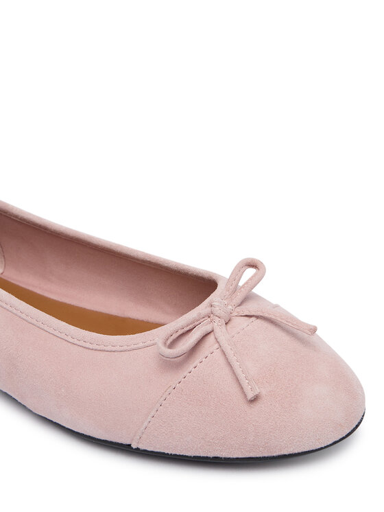 Tommy Hilfiger Baleriny Tommy Hilfiger Th Monogram Suede Ballerinas FW0FW09357 Różowy