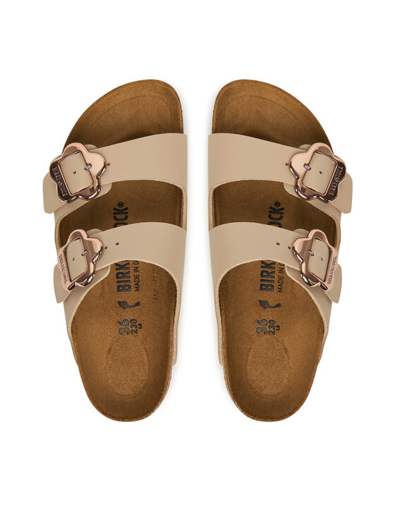 Birkenstock Παντόφλες Birkenstock Arizona Flower Buckle Kids 1030419 D Εκρού