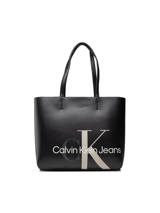 Calvin Klein Jeans Kabelka Calvin Klein Jeans Sculpted Mono Shopper K60K608928 Čierna