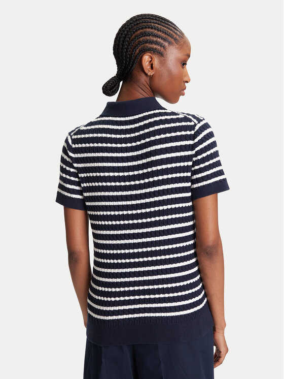 Tommy Hilfiger Tommy Hilfiger Polo marškinėliai Fine WW0WW41474 Tamsiai mėlyna Regular Fit
