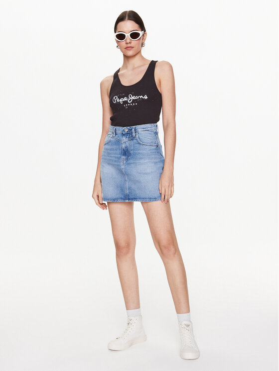 Pepe Jeans Pepe Jeans Top Ozella PL505474 Nero Regular Fit