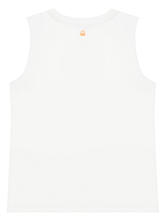 United Colors Of Benetton United Colors Of Benetton Tank top marškinėliai 3RD0CH020 Balta Regular Fit