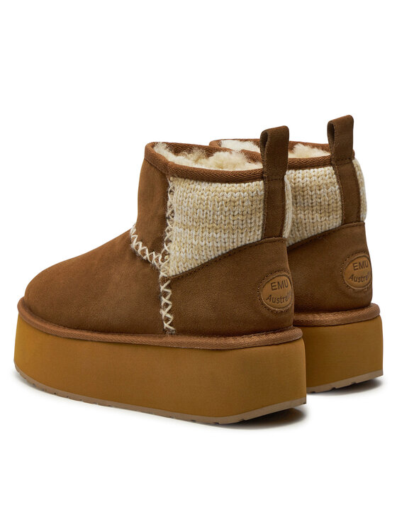 EMU Australia Sniega zābaki EMU Australia Stinger Knit Flatform W13143 Bēšs
