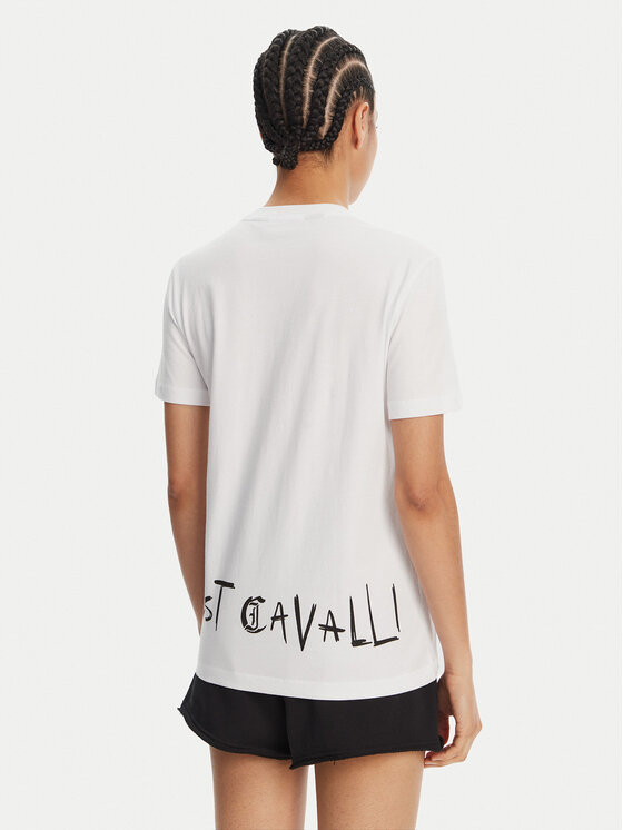 Just Cavalli Just Cavalli T-Shirt 78PAHT04 Weiß Regular Fit