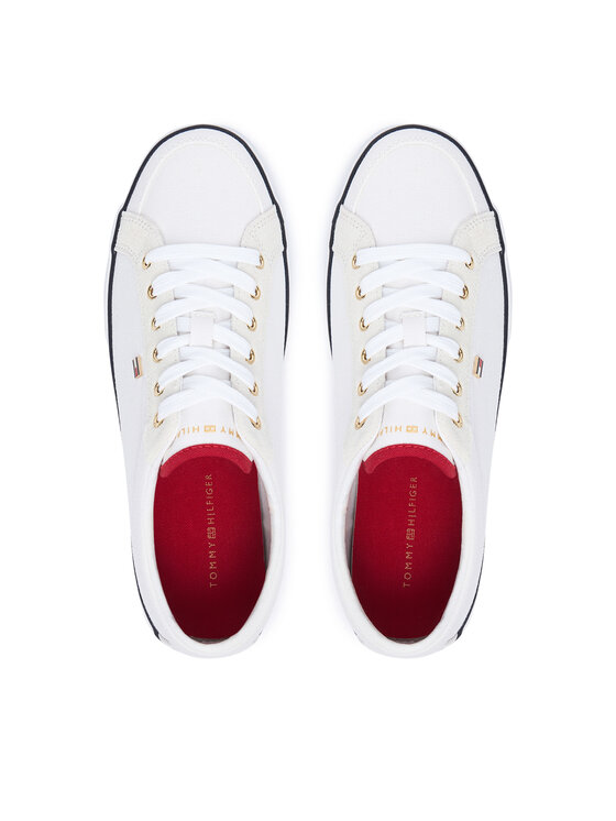Tommy Hilfiger Πάνινα παπούτσια Tommy Hilfiger Th Low FW0FW09390 Λευκό