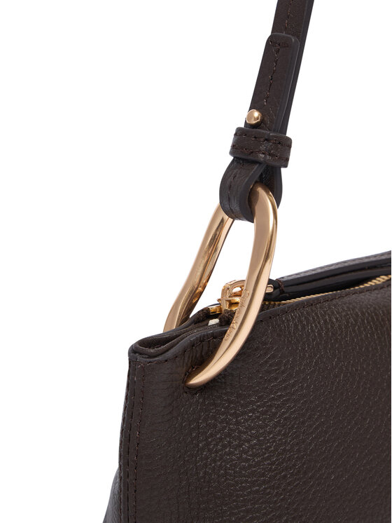 Calvin Klein Rankinė Calvin Klein Slouchy Leather Small Conv Bag LV04F3659G Ruda
