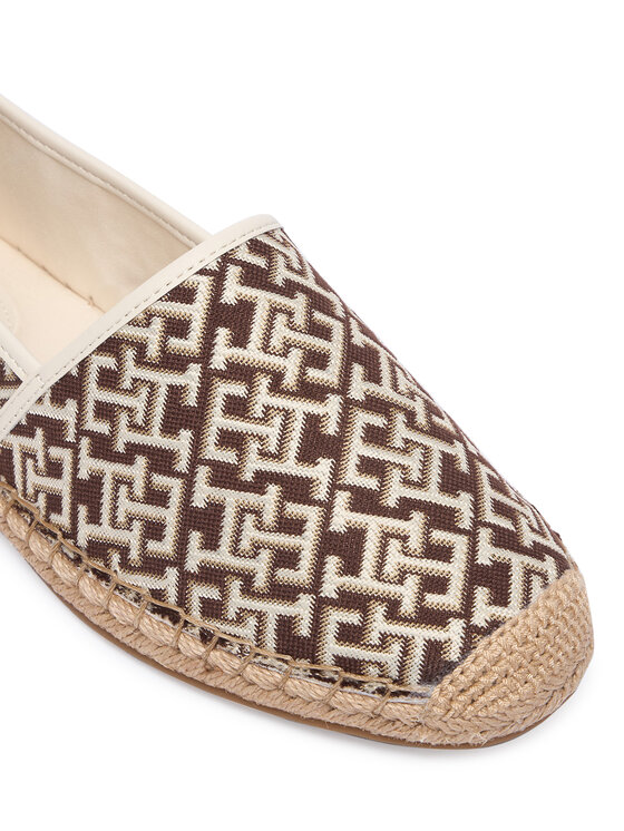 Tommy Hilfiger Espadrilky Tommy Hilfiger Th Monogram Jacquard FW0FW09501 Hnědá
