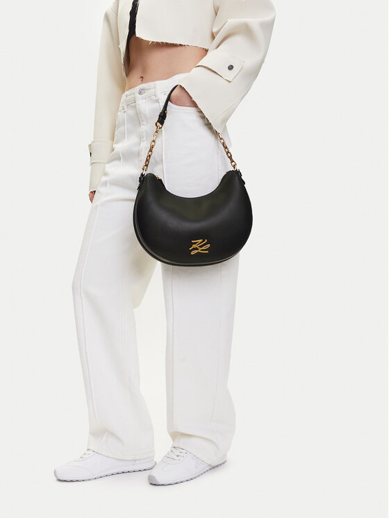 KARL LAGERFELD Ročna torba KARL LAGERFELD A2W30019 Črna