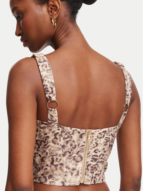 Bardot Bardot Top Carolina  60423TB Marrón claro Slim Fit