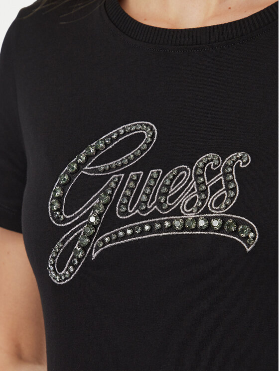 Guess Guess Camiseta W6BI21 K6040 Negro Regular Fit