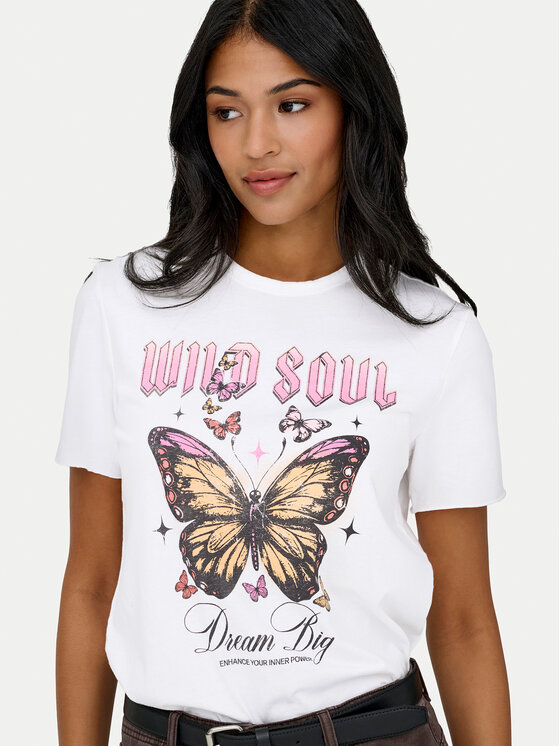 ONLY ONLY Camiseta Lucy 15366031 Blanco Loose Fit