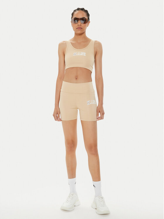 Karl Kani Karl Kani Top de sujetador Small Serif 6131306 Beis Slim Fit