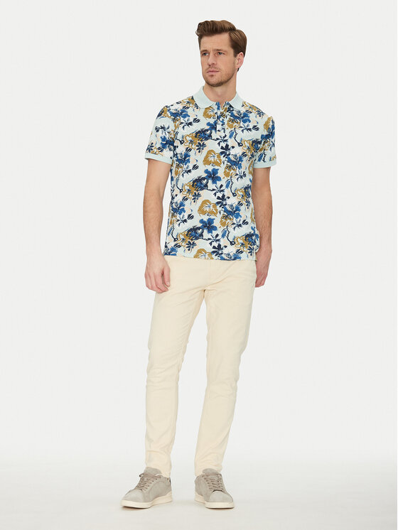 Blend Blend Polo majica 20718253 Modra Regular Fit