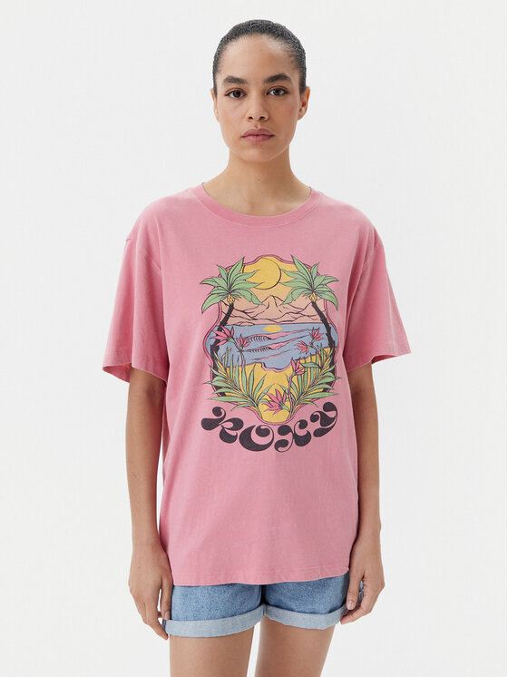 Roxy Roxy Футболка ERJZT05905 Рожевий Oversize