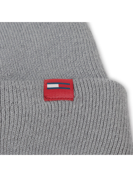 Tommy Jeans Шапка Tommy Jeans Tjm Flah Short Beanie AM0AM05194 Сив