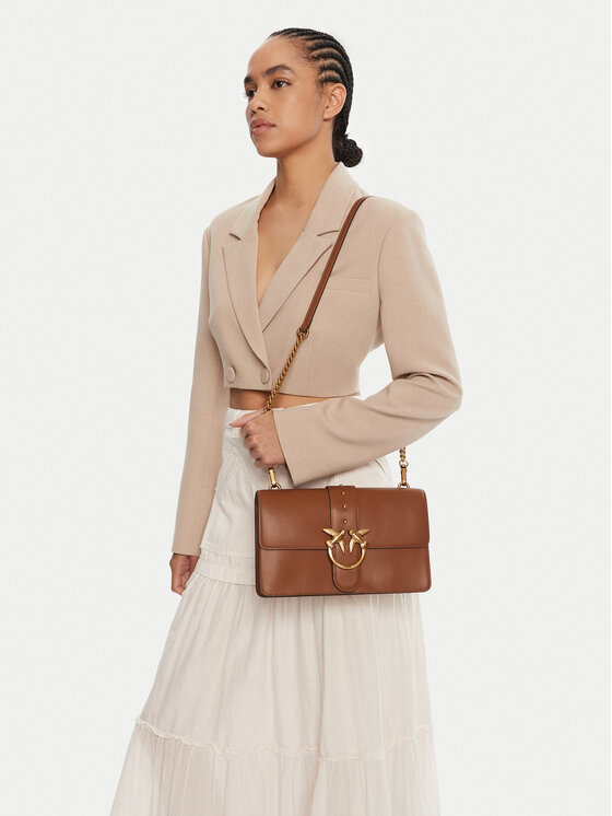 Geantă PINKO Love One Classic ST.CL Al 25-26 PLTT 105857 A0F1 Maro