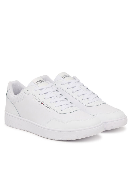 Tommy Hilfiger Snīkeri Tommy Hilfiger Th Basket Core Leather FM0FM05927 Balts