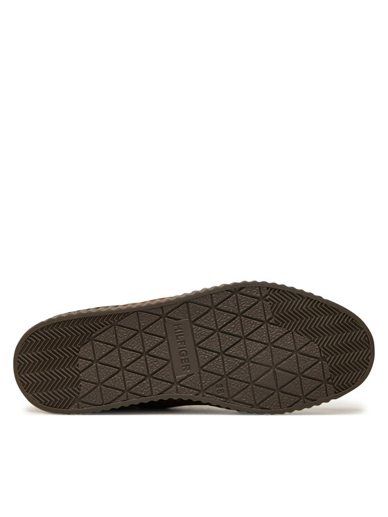 Tommy Hilfiger Gležnjače Tommy Hilfiger Faux Fur Nubuck Low Lace-Up FW0FW08172 Smeđa