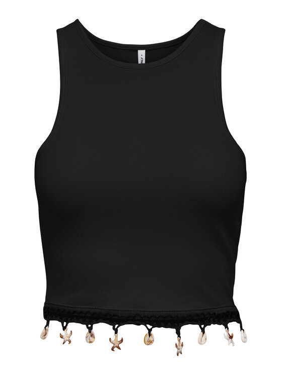 ONLY ONLY Top Shelly 15325019 Črna Slim Fit