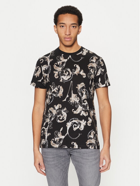 Versace Jeans Couture Versace Jeans Couture Футболка 78GAH6S0 Чорний Slim Fit