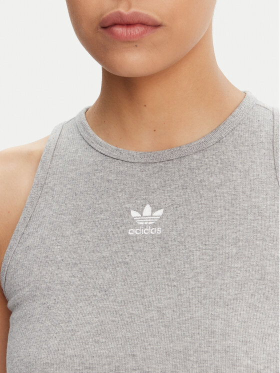 adidas adidas Топ Essentials IY9649 Сірий Slim Fit