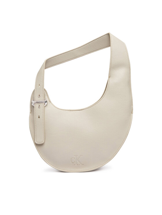 Calvin Klein Torebka Calvin Klein Asym Buckle Shoulder Bag LV04F3872G Kremowy