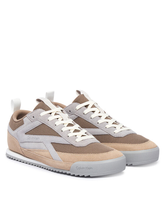 Calvin Klein Snīkeri Calvin Klein Low Pro Runner Mix Mat HM0HM02208 Brūns
