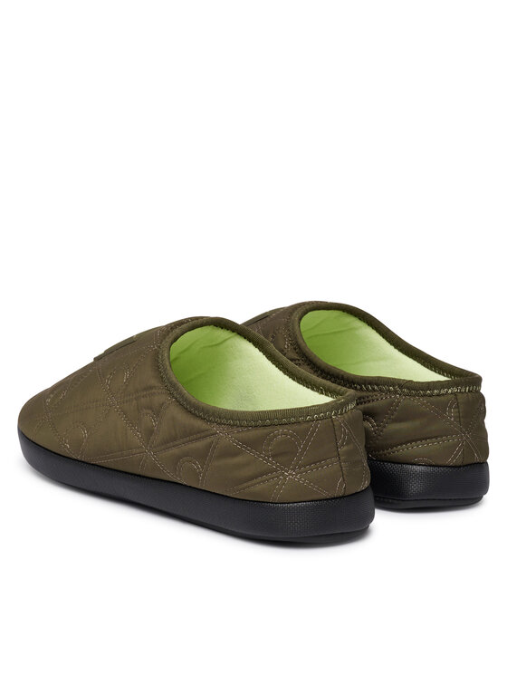 Calvin Klein Papuče Calvin Klein Home Slipper Quilted Rip Emblem HM0HM02280 Kaki