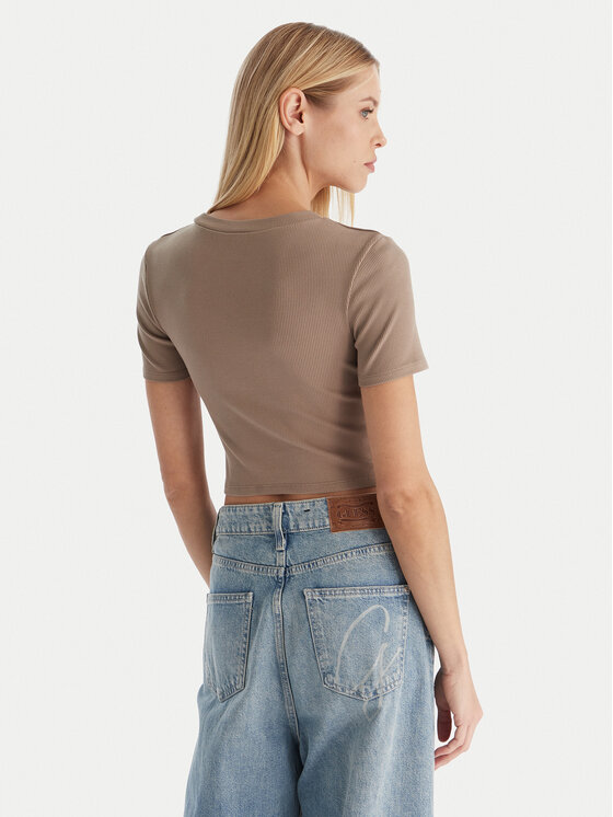 Guess Guess Camiseta V5YP08 K8RT2 Caqui Slim Fit