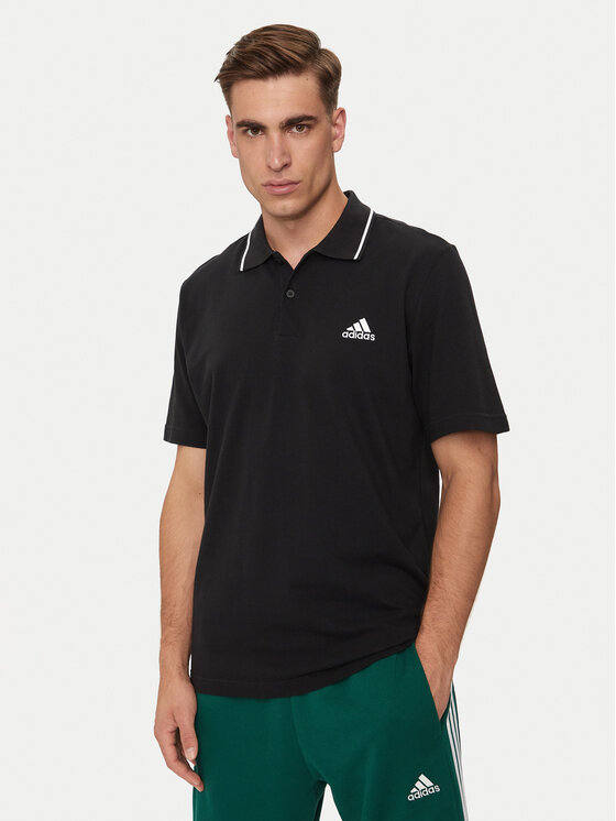 adidas adidas Поло Essentials IC9314 Чорний Regular Fit
