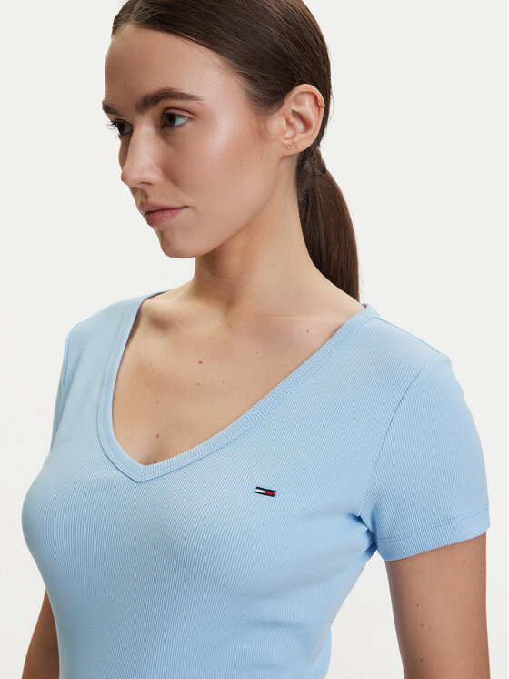Tommy Jeans Tommy Jeans Camiseta DW0DW17385 Azul claro Slim Fit
