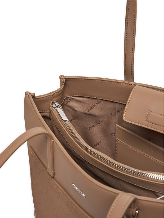 Calvin Klein Táska Calvin Klein Ck Must Medium Shopper_Mono K60K612774 Bézs