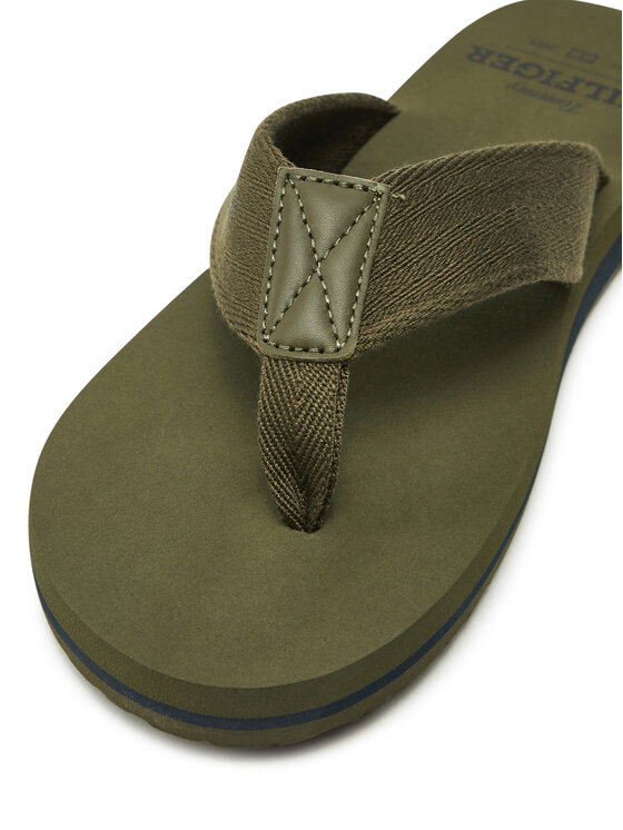 Tommy Hilfiger Джапанки Tommy Hilfiger Hilfiger 85 Beach Sandal FM0FM05339 Зелен