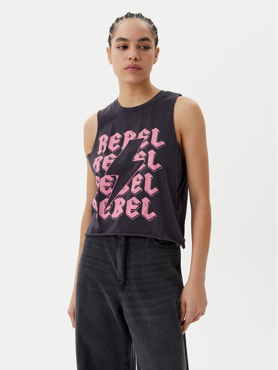 Noisy May Noisy May Top Rebel 27034002 Gris Oversize