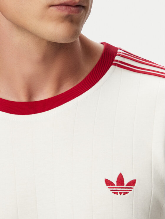 adidas adidas Футболка Drop Needle 3 Stripes Tee KS7449 Білий Regular Fit