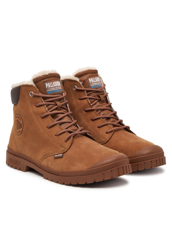 Palladium Outdoorová obuv Palladium Sp20 Cuff Lth Wp Wl 79067-291-M Hnedá