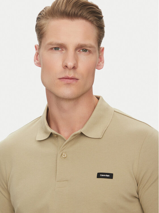 Calvin Klein Calvin Klein Polo majica K10K111196 Bež Slim Fit